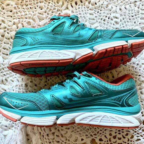SAUCONY (9.5) Propel Nitro Women's Athletic Running Shoes Turquoise And Pink - Picture 9 of 10